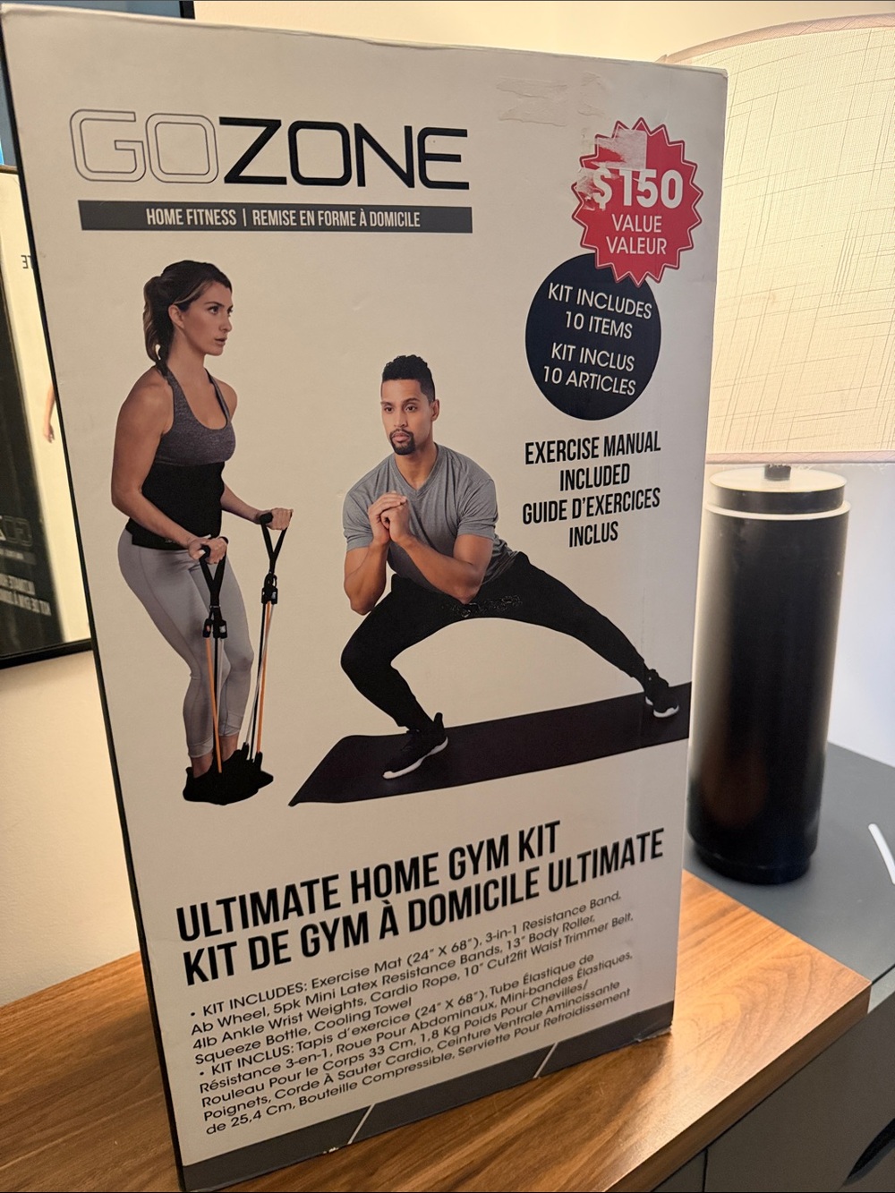 GOZONE Ultimate Home Gym Kit - Black & Gray